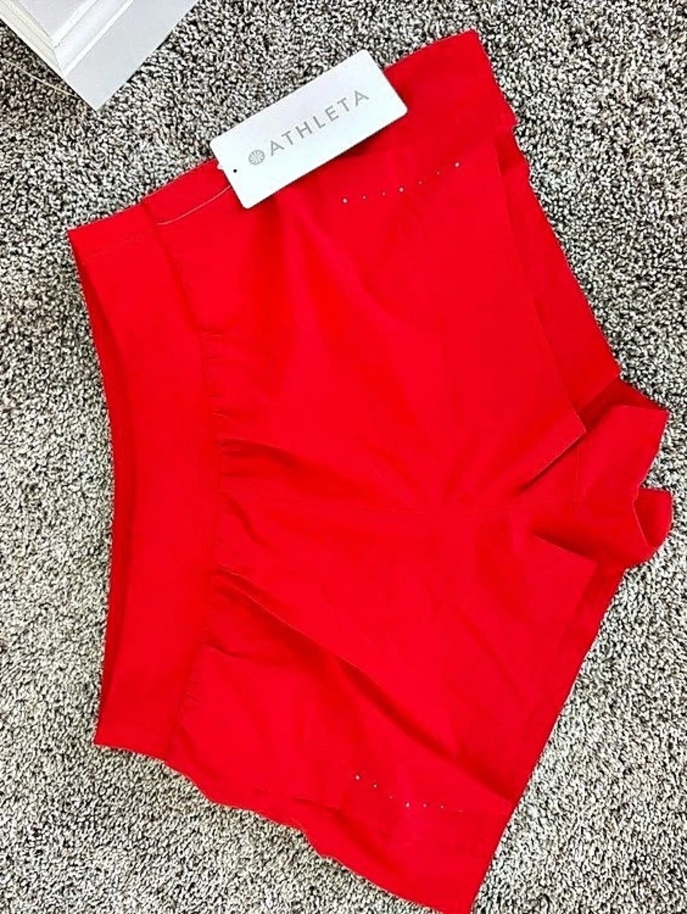 Athleta Fast Route Run Short Athletic Shorts in Red XS NWT